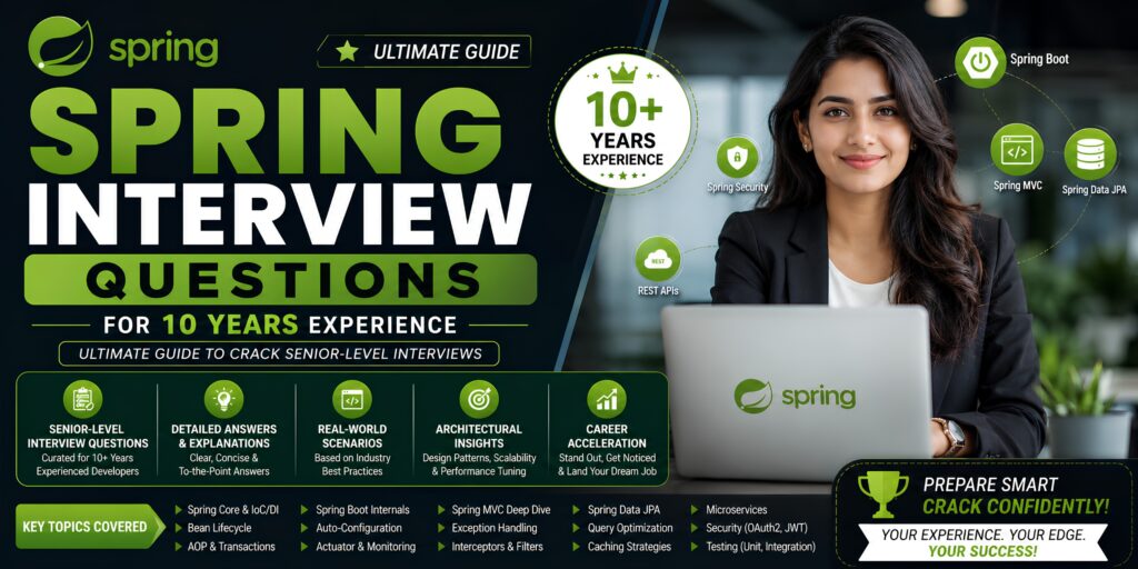 Spring Interview Questions for 10 Years Experience (Ultimate Guide to Crack Senior-Level Interviews)