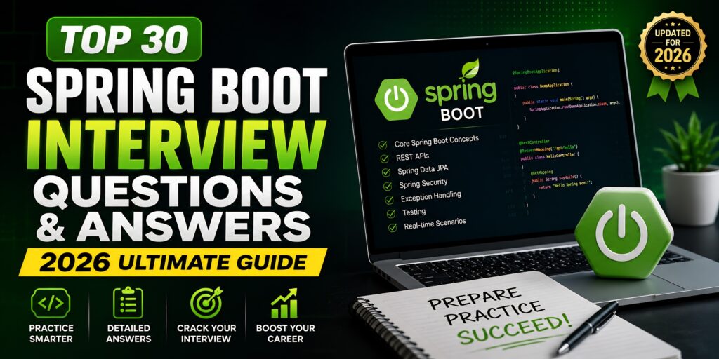 Top 30 Spring Boot Interview Questions and Answers (2026 Ultimate Guide)