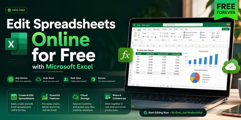 Edit Spreadsheets Online for Free with Microsoft Excel